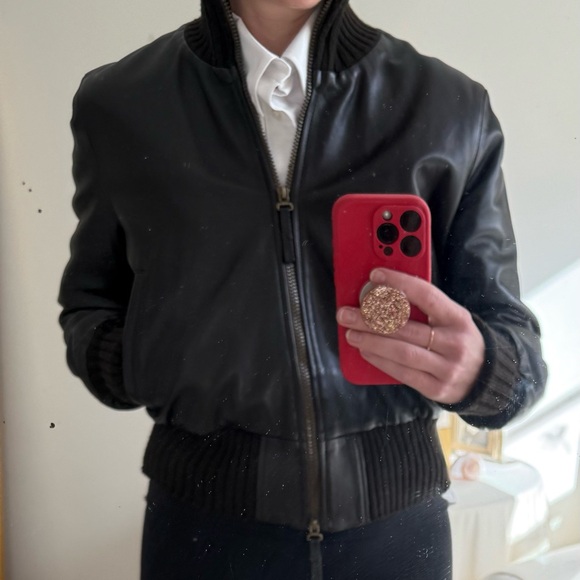 Fratelli Rossetti chocolate brown leather bomber jacket size S - Picture 6 of 12